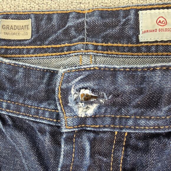 ADRIANO GOLDSCHMIED AG MENS BLUE THE GRADUATE TAILORED LEG JEANS SIZE 32R - Picture 6 of 13